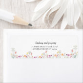 Kleurrijke Spring Wildflower Welkomstlabel Etiket (Insitu)