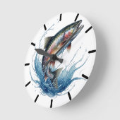Kleurrijke Springende Forel Visserij Klok (Hoek)