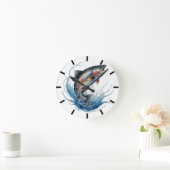 Kleurrijke Springende Forel Visserij Klok (Huis)