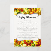 Kleurrijke Springtime Bruiloft Veiligheidsmaatrege Informatiekaartje (Voorkant / Achterkant)