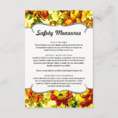 Kleurrijke Springtime Bruiloft Veiligheidsmaatrege Informatiekaartje (Voorkant)