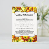 Kleurrijke Springtime Bruiloft Veiligheidsmaatrege Informatiekaartje (Staand voorkant)