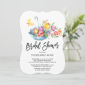 Kleurrijke Springtime Tulp Bruids Douche Uitnodigi Kaart (Staand voorkant)