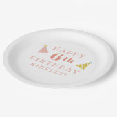 Kleurrijke Sprinkles Modern Kids Verjaardagsfeestj Papieren Bordje (Gekanteld)