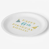 Kleurrijke Sprinkles Modern Kids Verjaardagsfeestj Papieren Bordje (Gekanteld)