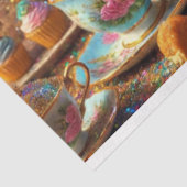 Kleurrijke sprookjesachtige kat en muis decoupage tissuepapier (Detail)