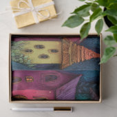 KLEURRIJKE SPROOKJESDORP DECOUPAGE WEEFSELPAPIER TISSUEPAPIER (Geschenk)