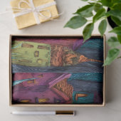 KLEURRIJKE SPROOKJESDORP DECOUPAGE WEEFSELPAPIER TISSUEPAPIER (Geschenk)