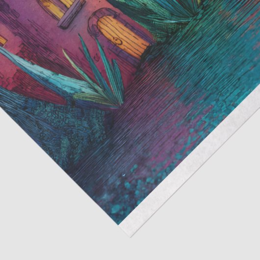 KLEURRIJKE SPROOKJESDORP DECOUPAGE WEEFSELPAPIER TISSUEPAPIER (Detail)