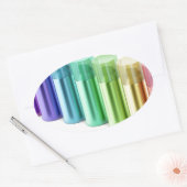 Kleurrijke spuitbussen voor aerosolen ovale sticker (Envelop)