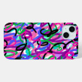 Kleurrijke Squigggles Abstracte Kunst Case-Mate iPhone Case (Achterkant (horizontaal))