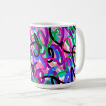 Kleurrijke Squigggles Abstracte Kunst