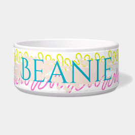 Kleurrijke Squiggly Lines Pet Bowl Voerbakje