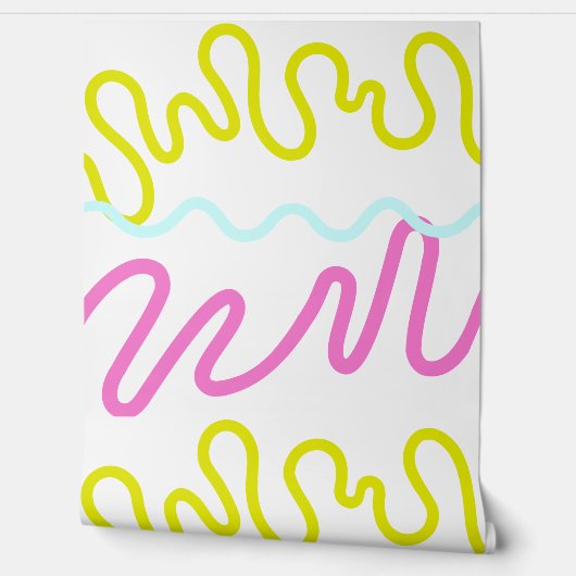 Kleurrijke Squiggly Lines Wallpaper Behang (Afrollen)