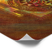 Kleurrijke Sri Lanka, Sri Lanka, Sri Chakra Poster (Hoek)