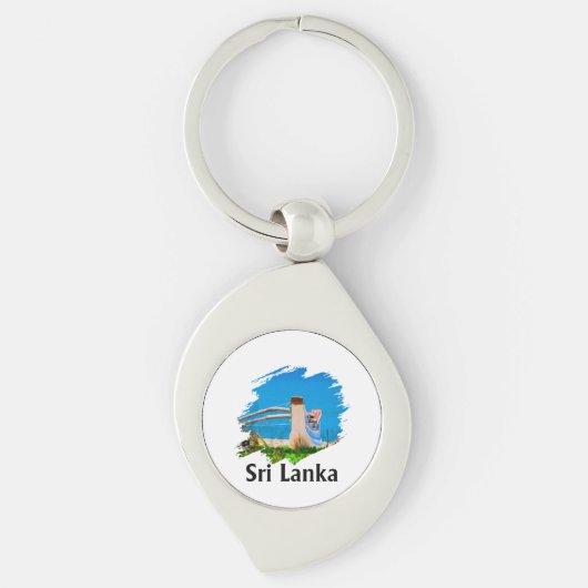 Kleurrijke Sri Lankaanse Sleutelhanger (Voorkant)