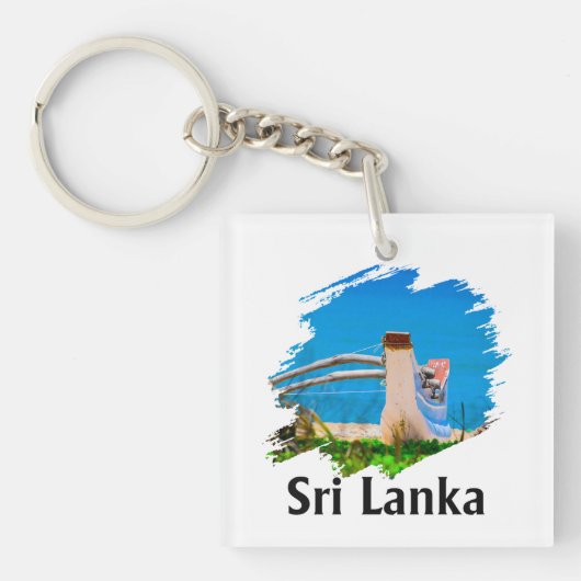 Kleurrijke Sri Lankaanse Sleutelhanger (voorkant)