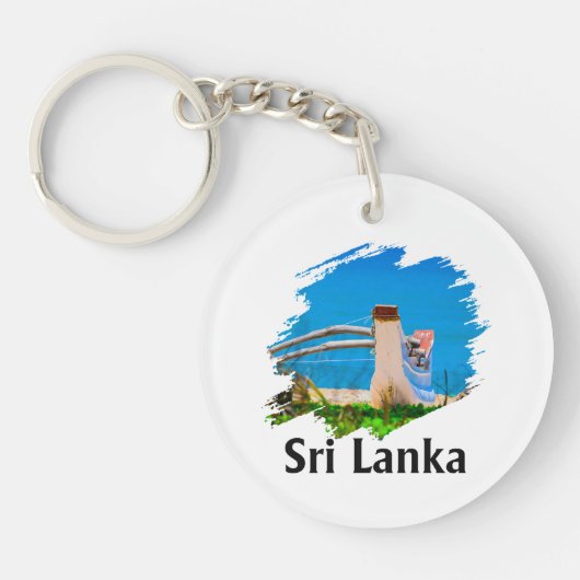 Kleurrijke Sri Lankaanse Sleutelhanger (Voorkant)