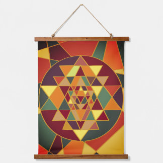 Kleurrijke Sri Yantra Tapestry Hangend Wandkleed