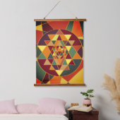 Kleurrijke Sri Yantra Tapestry Hangend Wandkleed (Slaapkamer)