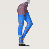 Kleurrijke staalroest: abstracte textuur leggings (Rechts)