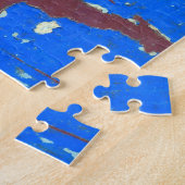 Kleurrijke staalroest: abstracte textuur legpuzzel (Zijkant)