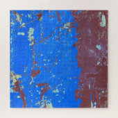 Kleurrijke staalroest: abstracte textuur legpuzzel (Horizontaal)