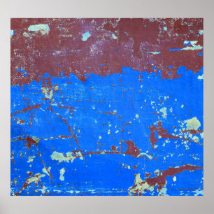 Kleurrijke staalroest: abstracte textuur poster