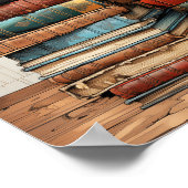 Kleurrijke Stack Van Oude Boeken Poster (Hoek)