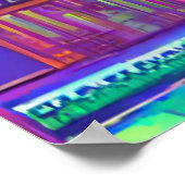 Kleurrijke stad | AI Art Poster (Hoek)