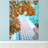 kleurrijke stad canvas afdruk (Insitu (Houten vloer))