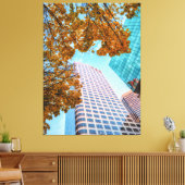 kleurrijke stad canvas afdruk (Insitu (Woonkamer))