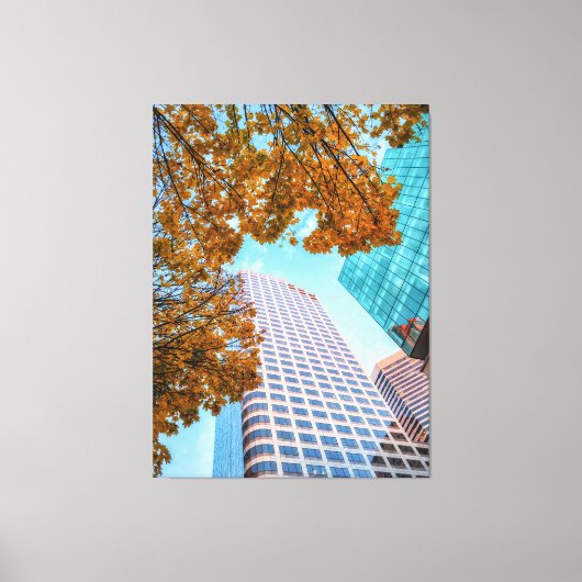 kleurrijke stad canvas afdruk (Voorkant)