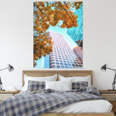 kleurrijke stad canvas afdruk (Insitu (Slaapkamer))