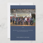 Kleurrijke stad in Winter Corporate Holiday Kaart (Achterkant)