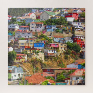 kleurrijke stad legpuzzel