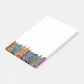 Kleurrijke Stad Rijtjeshuizen Post-it® Notities Notes (Schuin)