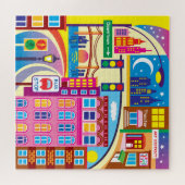 Kleurrijke Stadsgezichten Legpuzzel (Horizontaal)