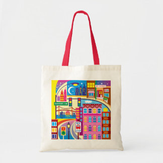 Kleurrijke Stadsgezichten Tote Bag