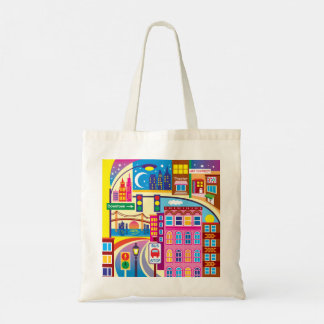 Kleurrijke Stadsgezichten Tote Bag
