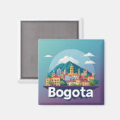 Kleurrijke stadshemel van Bogota Magneet (Voorkant / Achterkant)