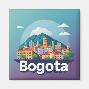 Kleurrijke stadshemel van Bogota Magneet