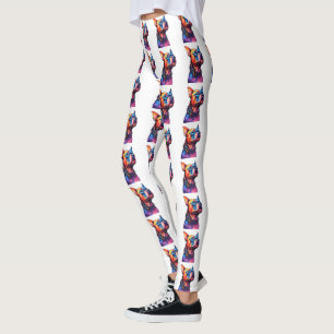 Kleurrijke Staffordshire Bull Terrier Pop Art, Leggings