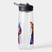 Kleurrijke Staffordshire Bull Terrier Pop Art, Waterfles (Rechts)
