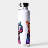 Kleurrijke Staffordshire Bull Terrier Pop Art, Waterfles (Rechts)