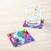 Kleurrijke stalen Abstracte bubbels in vochtige ku Kartonnen Onderzetters (Insitu)