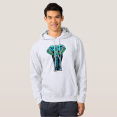 Kleurrijke Stam Olifant - Artistieke Wilde Dieren Hoodie (Voorkant volledig)