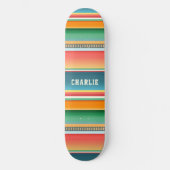 Kleurrijke stamstrepen Aangepaste persoonlijke naa Persoonlijk Skateboard (Voorkant)