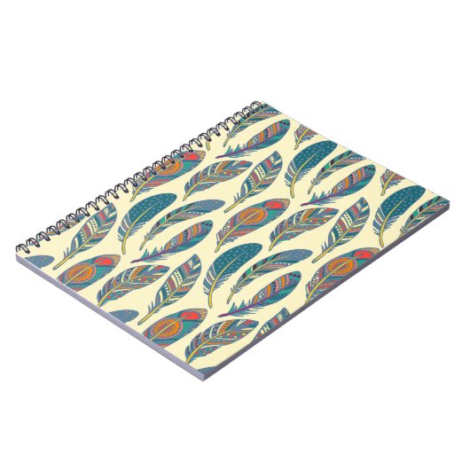 Kleurrijke stamveren, etnisch naadloos ontwerp. notitieboek (Linkerzijde)