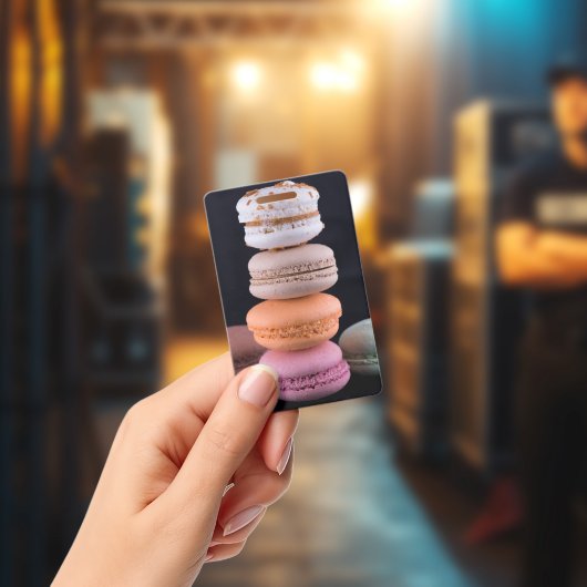 Kleurrijke stapel Franse Macarons Badge (Concert)